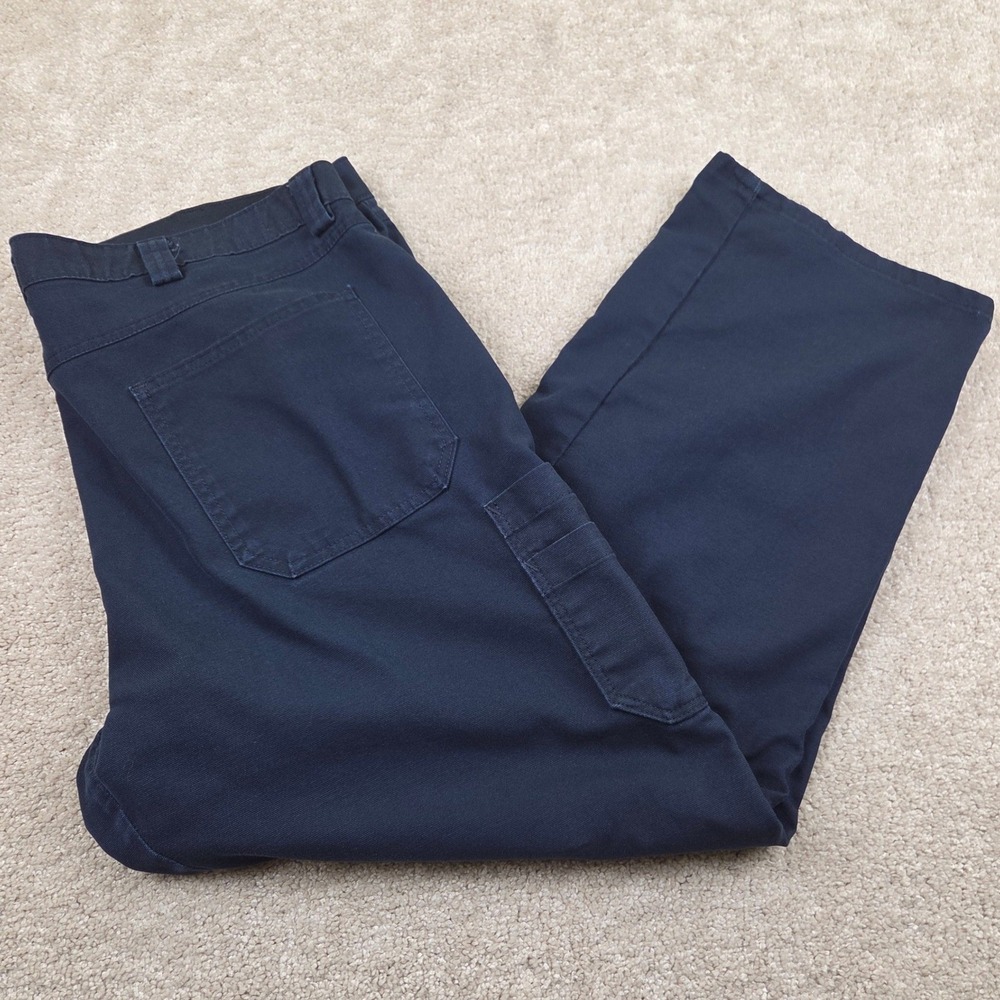 Red Kap Mens Double Knee Shop Pants 40x28 Navy Blue No Scratch Stretch Canvas